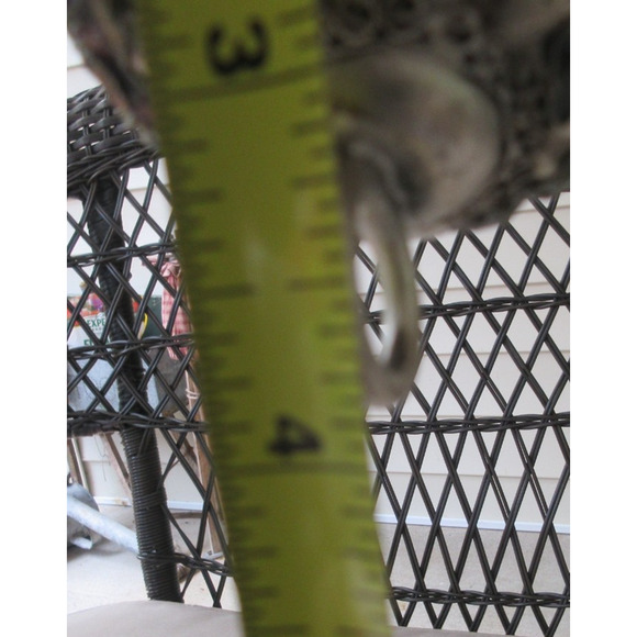 Vintage 80s Cloisonne Bird & Fruit Domed Enamel Silver Tone Bell Cottage 4" - Picture 6 of 6